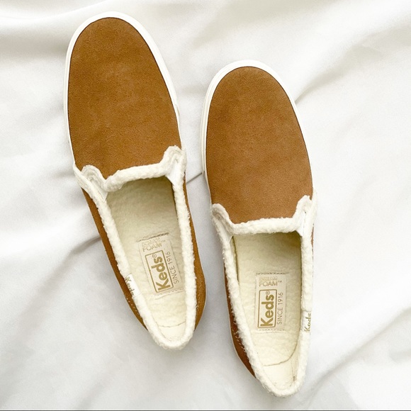 Keds Shoes - Keds Double Decker Women's Slip-On Brown Sneakers